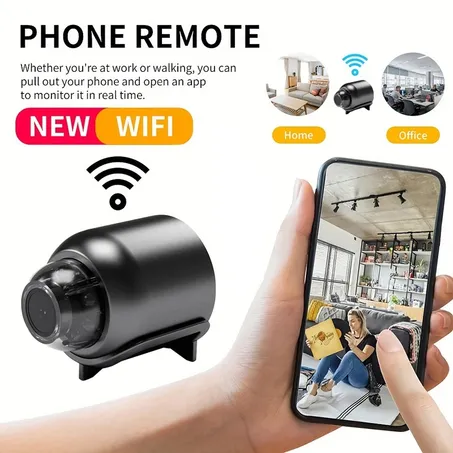 Mini Caméra de Surveillance Wi-Fi HD 1080P - Ultra Compacte
