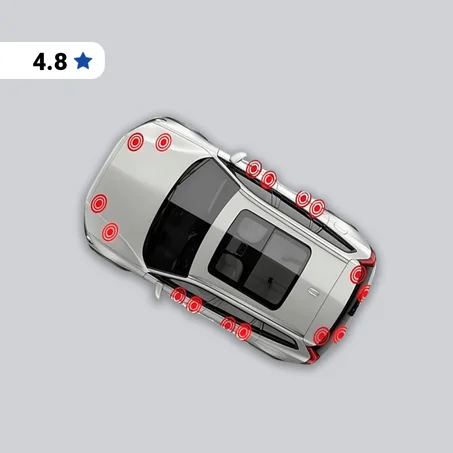 ممتص الصدمات المطاطي الغير قابل للانزلاق (8 قطع)