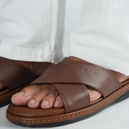 Sandales Hommes en cuir chec & confortable