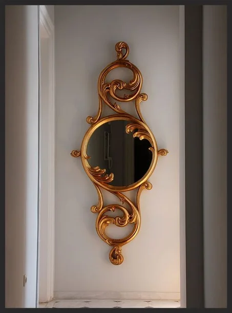 MIROIR MURAL  ASYMÉTRIQUE  Couleur:DORÉ /Taille :120x87cm