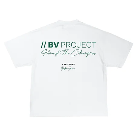 BV PROJECT COLLECTION WHITE T-SHIRT GREENISH EDITION