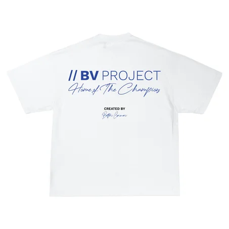 BV PROJECT COLLECTION WHITE T-SHIRT BLEU ROYAL EDITION