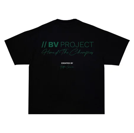 BV PROJECT COLLECTION BLACK T-SHIRT GREENISH EDITION