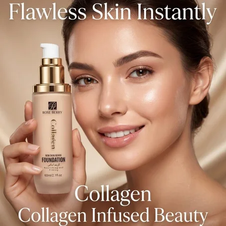 ✨ كريم أساس روز بيري كولاجين – Rose Berry Collagen