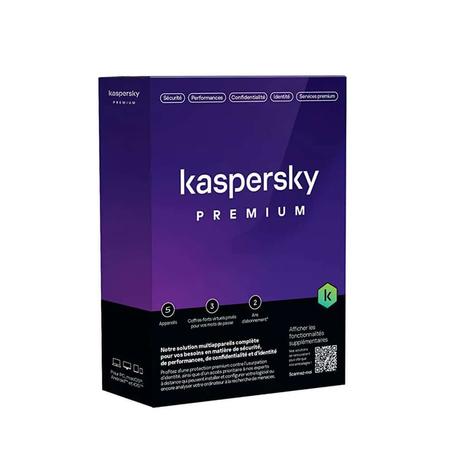 Kaspersky Premium (équivalent à Total Security) – Licence 3 Postes / 1 an