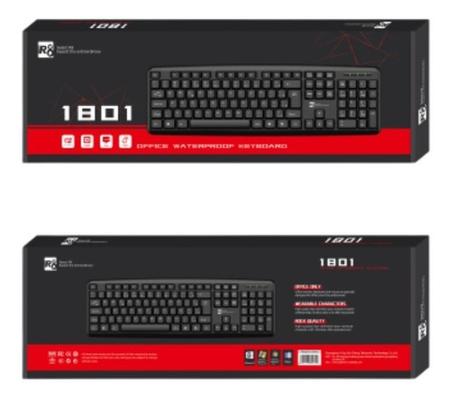 Clavier R8-1801 USB Filaire Azerty & Arabe