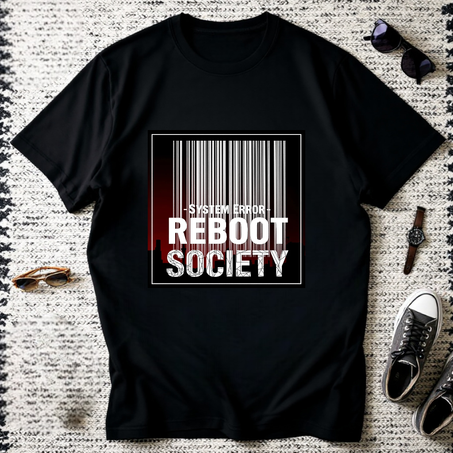 T-shirt Slogan "System Error" – Rebootez la Société