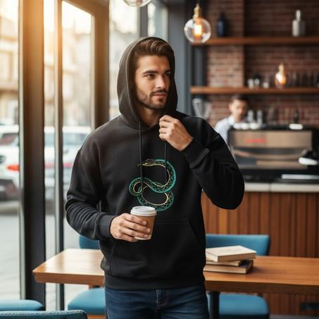 Hoodie  “Venom Flow” – L’élégance du serpent, la force du style