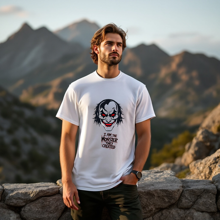 T-shirt Unisexe "Monstre Créé" – Design Dark Joker