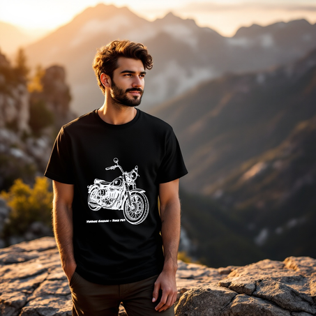 T-shirt Moto Vintage Homme – Design Rétro Garage "Since 1969", Style Biker Classique