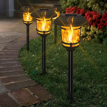 Lampes à flamme solaire pour jardin Lanterne LED Torche
