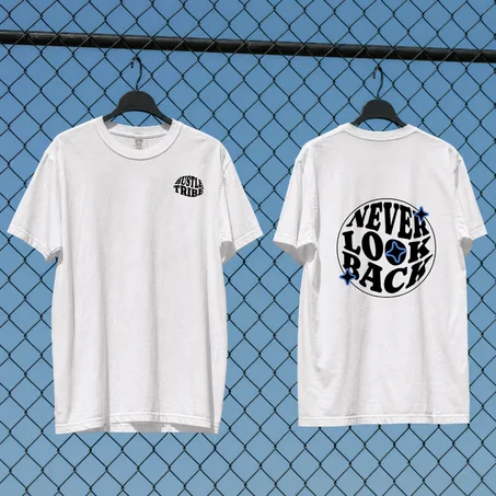 Never Look Back Tee — Black & White