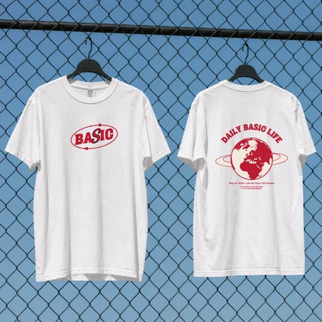 Daily Basic Life Tee — Black & White