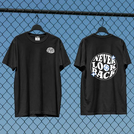 Never Look Back Tee — Black & White