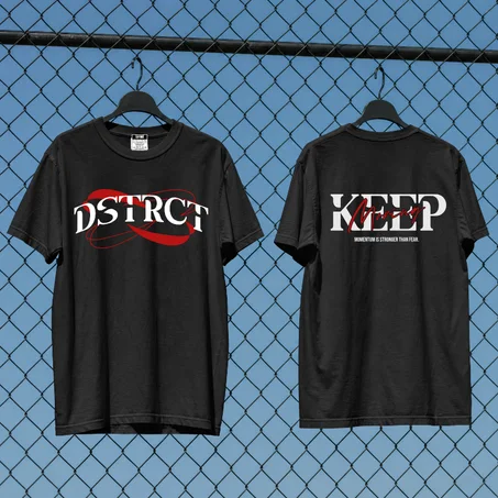District Tee — Black and white