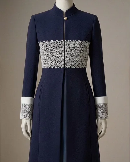 Royal Deep Blue Lace