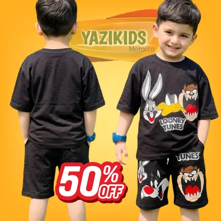 Ensemble  Loony tunes pour enfants (T-shirt + Short)