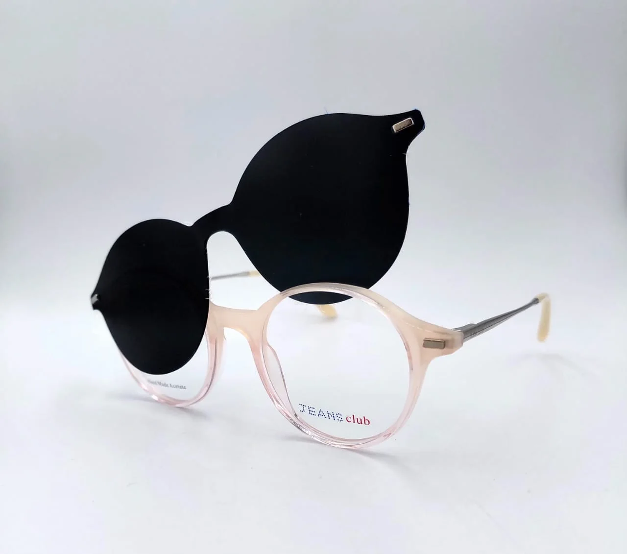 Monture flip‑up Rose Transparent Rond