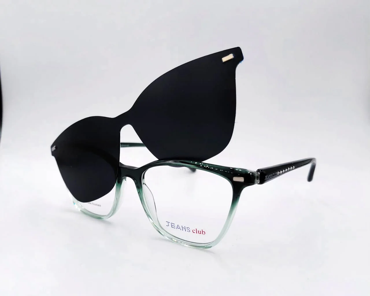 Monture clip‑on Vert Noir dégradé