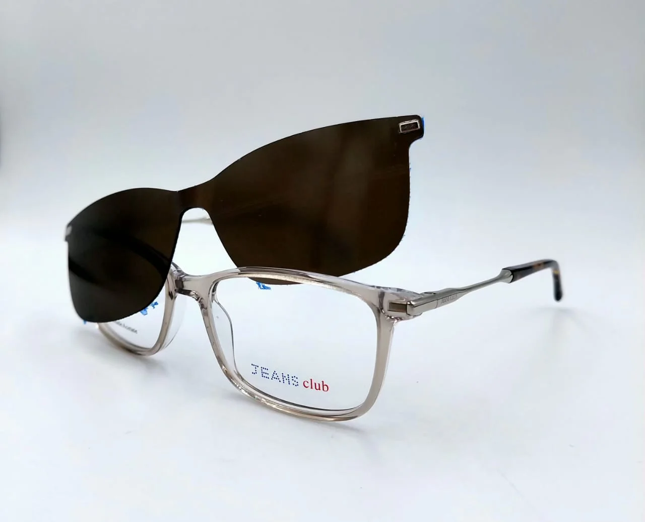 Monture clip‑on Transparent Rectangulaire