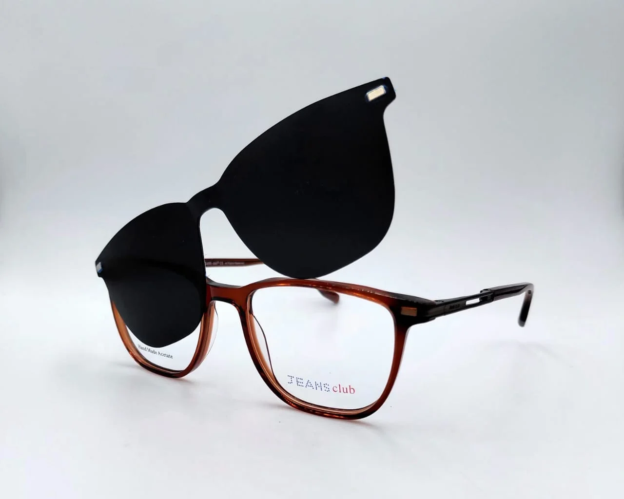 Monture clip‑on Brun Rectangulaire