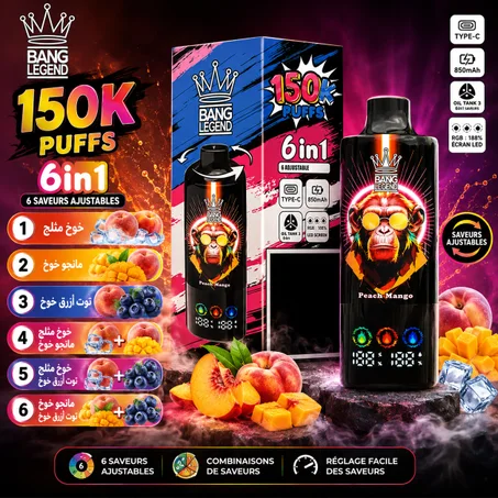 Bang Legend 150K | 5% Nicotine (بانغ ليجند 150K | 5٪ نيكوتين)