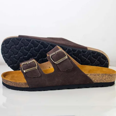 Sandale tiger daim marron foncé