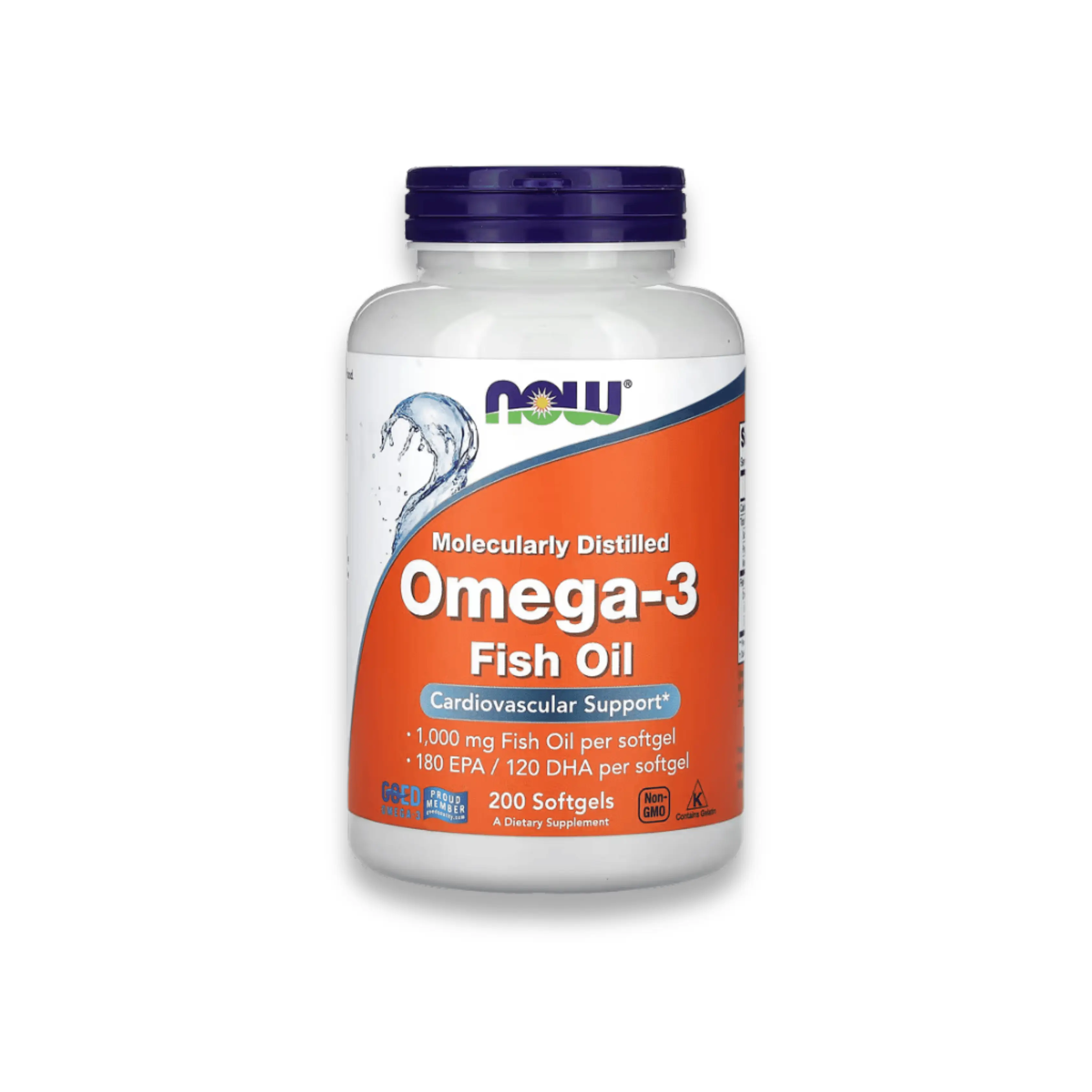 Omega-3 Fish Oil – Huile de Poisson – NOW Foods 200 Softgels