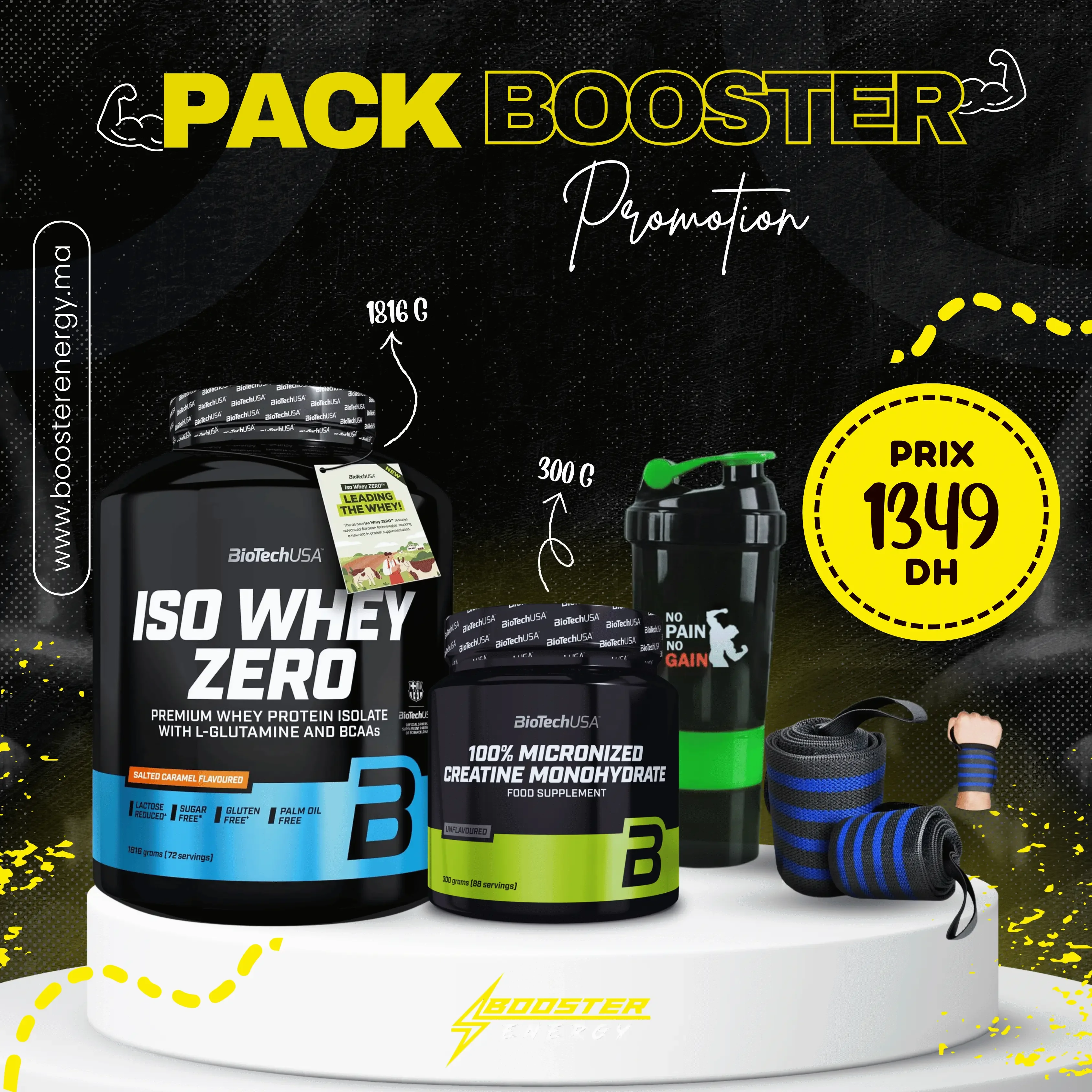 Pack Booster Promotion – ISO Whey Zero 1816g & Créatine Monohydrate BioTechUSA
