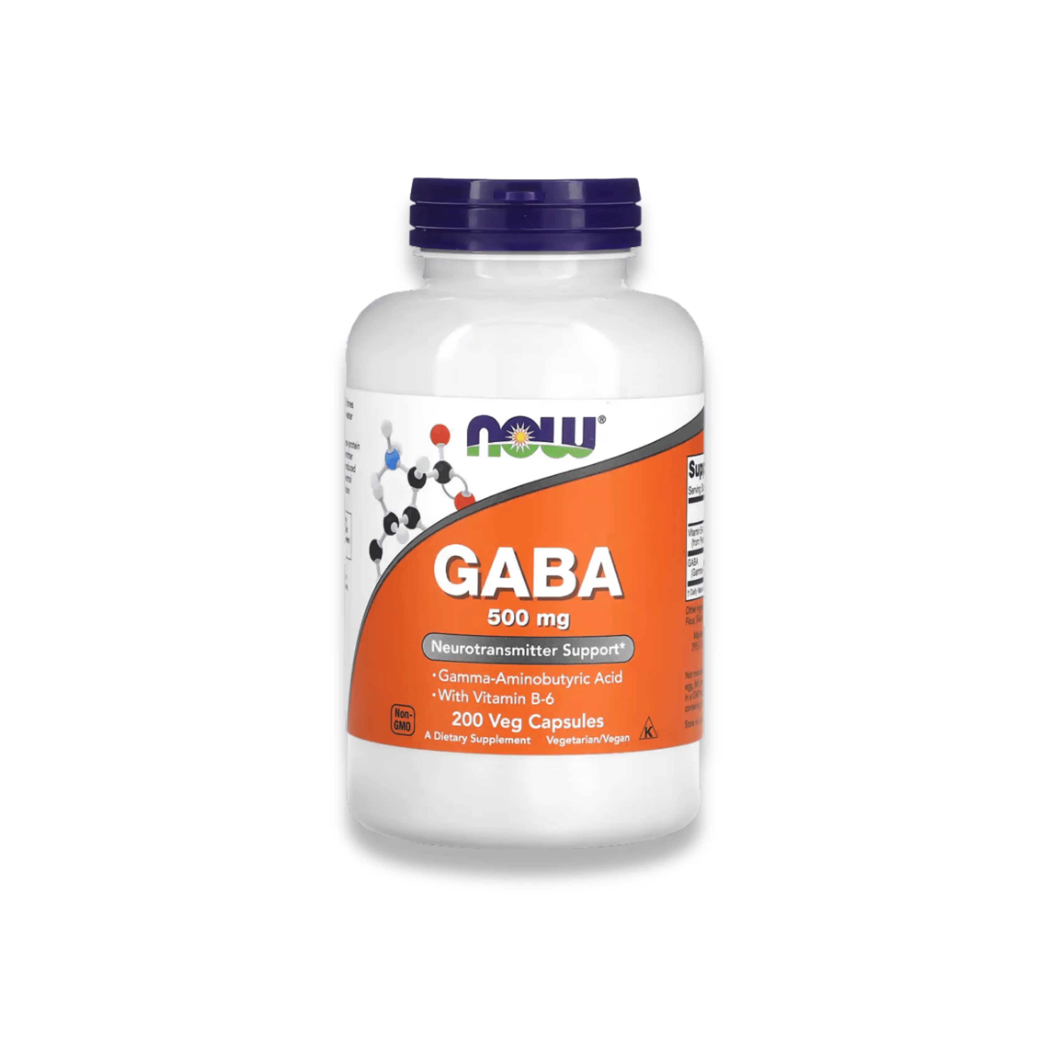 Now Foods GABA + B6  500 mg – Relaxation, Stress & Sommeil | 200 Capsules
