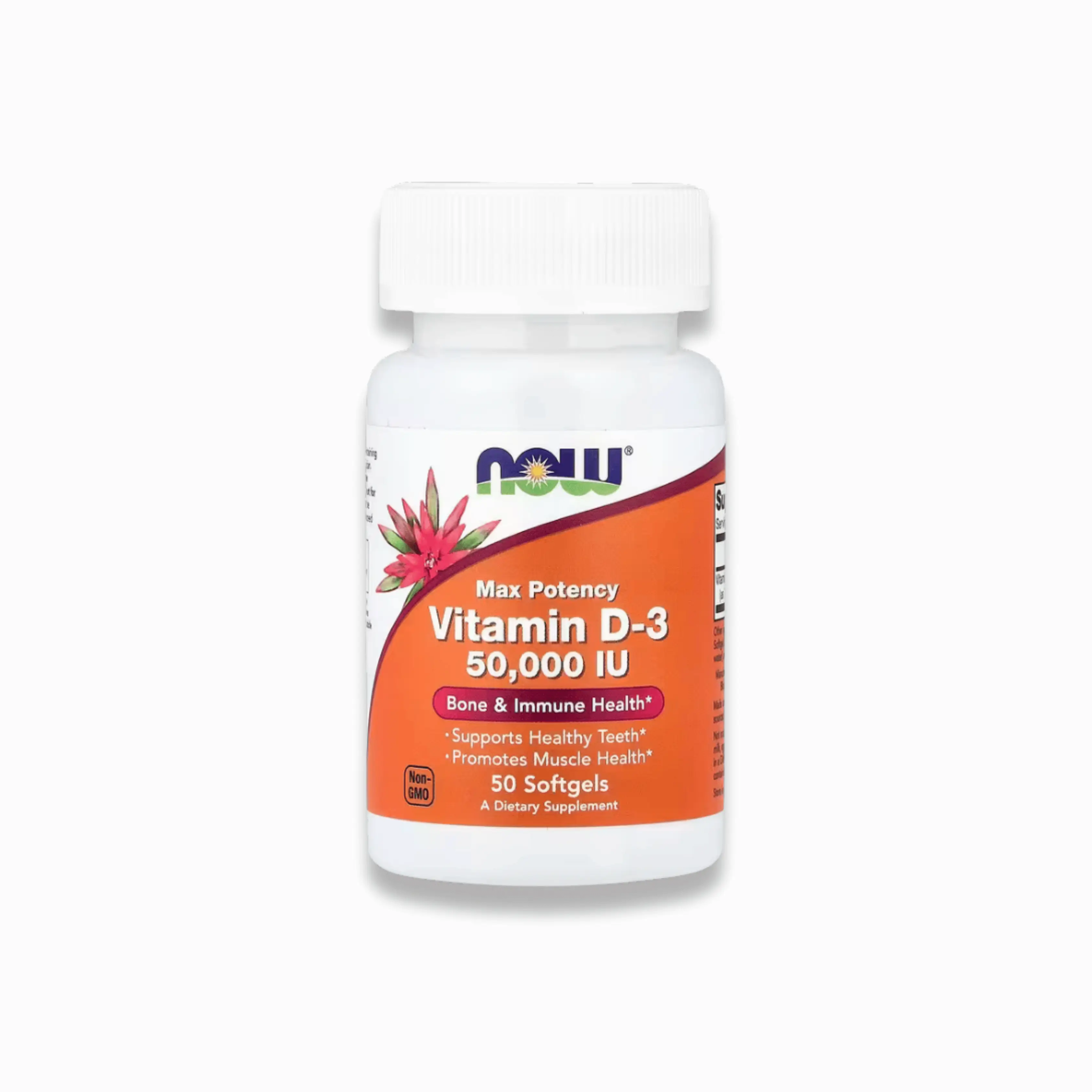 NOW Foods Vitamine D3 50 000 UI (1250 mcg) – Haute Dose