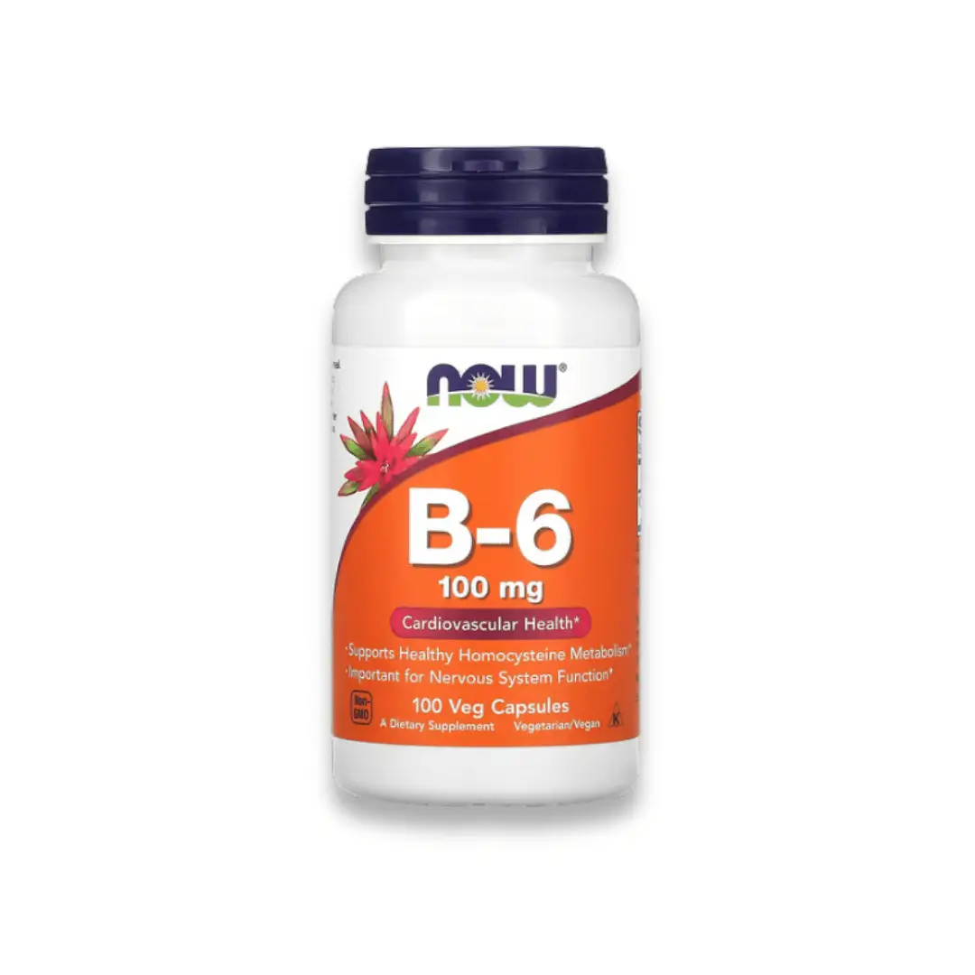 NOW Foods Vitamine B-6 100mg (100 Vegan Caps)