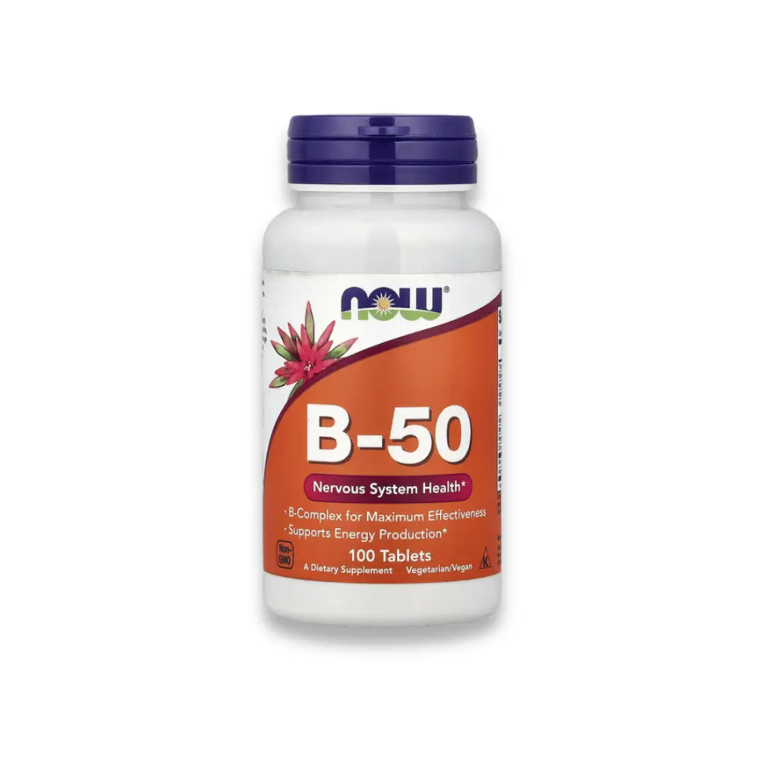 NOW Foods B-50 100 comprimés | Complexe Vitamine B