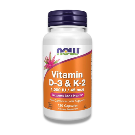 Vitamines D-3 et K-2, 120 capsules végétariennes