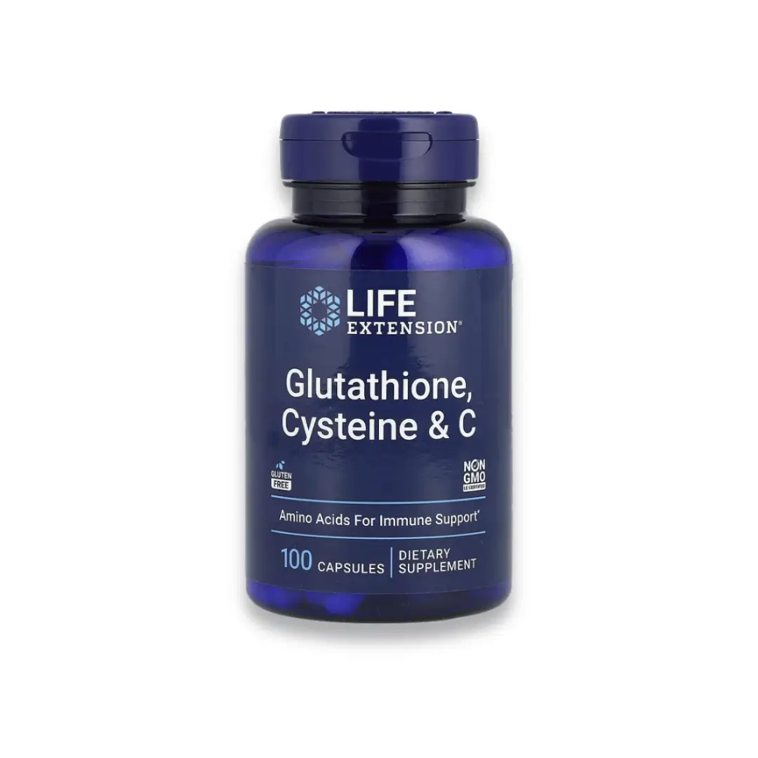 Life Extension Glutathione Cysteine & Vitamine C 100 Capsules | Antioxydant