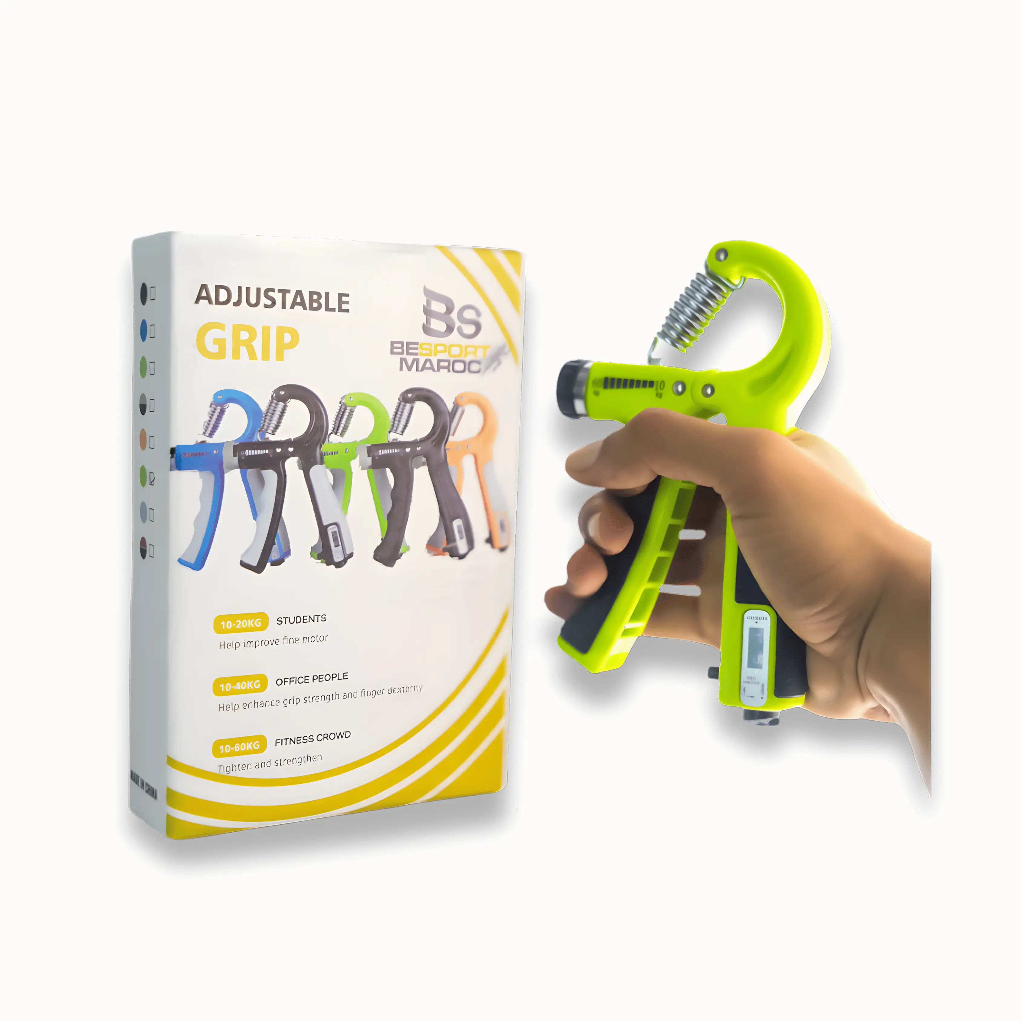 Hand Grip Pince à Main Musculation Réglable 10–60 kg