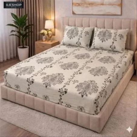 غطاء سرير و2 غطاء وسادة بتصميم عصري