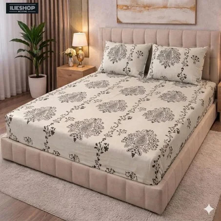 طقم ليزر "برستيج" - غطاء سرير و2 غطاء وسادة بتصميم عصري