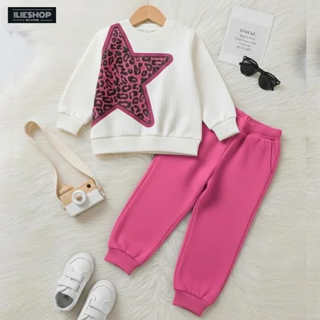 طقم "النجمة الملكية" قطن ممتاز  نعومة فائقة وأناقة لا تقاوم لصغيرتك يجمع بين الراحة والفخامة