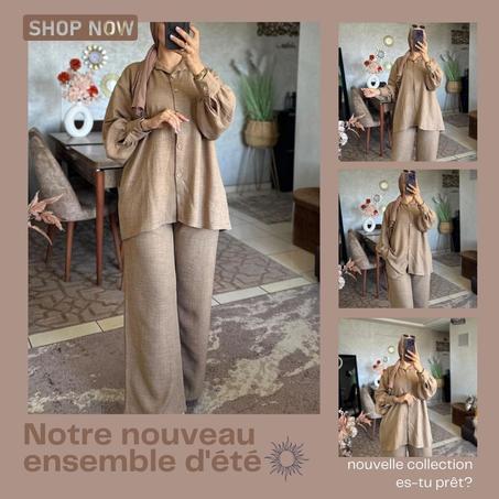 أونصومبل صيفية جميلة تركي مخدوم بتوب لولن عالي الجودة