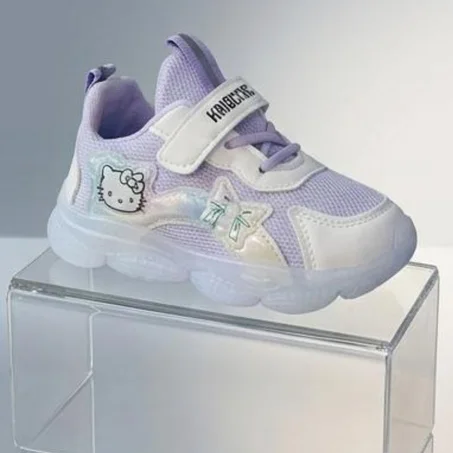 حذاء هالو كيتي LED: الراحة والأناقة في كل خطوة سحر خاص لكل أميرة صغيرة مع اضاءة