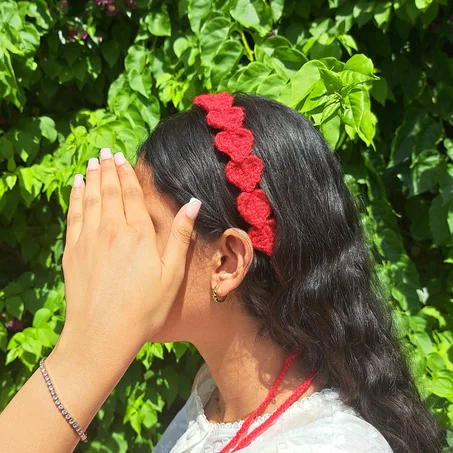 ❤️ Handmade Crochet Heart Headband ❤️