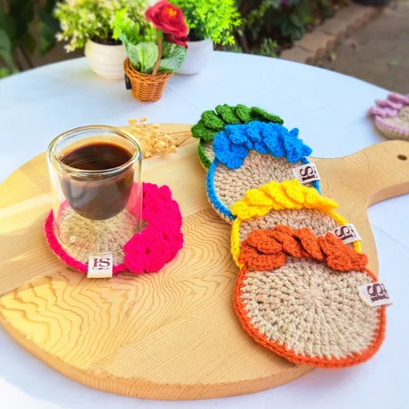 💐Crochet flower coaster handmade with love