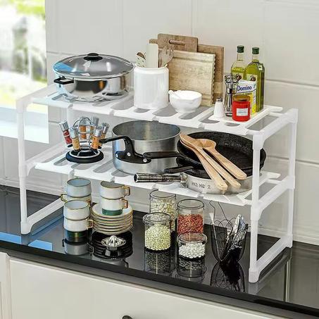 رف مطبخ متعدد الاستخدامات – لتنظيم أدوات المطبخ والأواني.