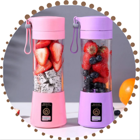 عصارة كهربائية صغيرة محمولة  خلاط عصير فواكه طازجة زجاجة عصير للسفر والمطبخ
