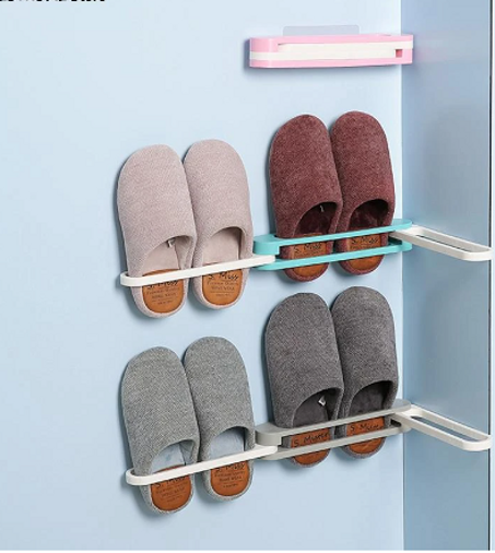 حامل ومنظم المناشف والأحذية المنزلية 3في 1