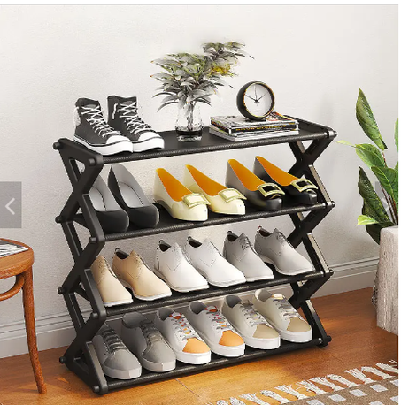 رف معدني للأحذية و متعددة الطبقات منظم الأحذية بطريقة ممتازة بشكل جميل و انيق