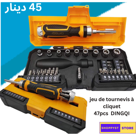 Jeu de tournevis à cliquet 47pcs
