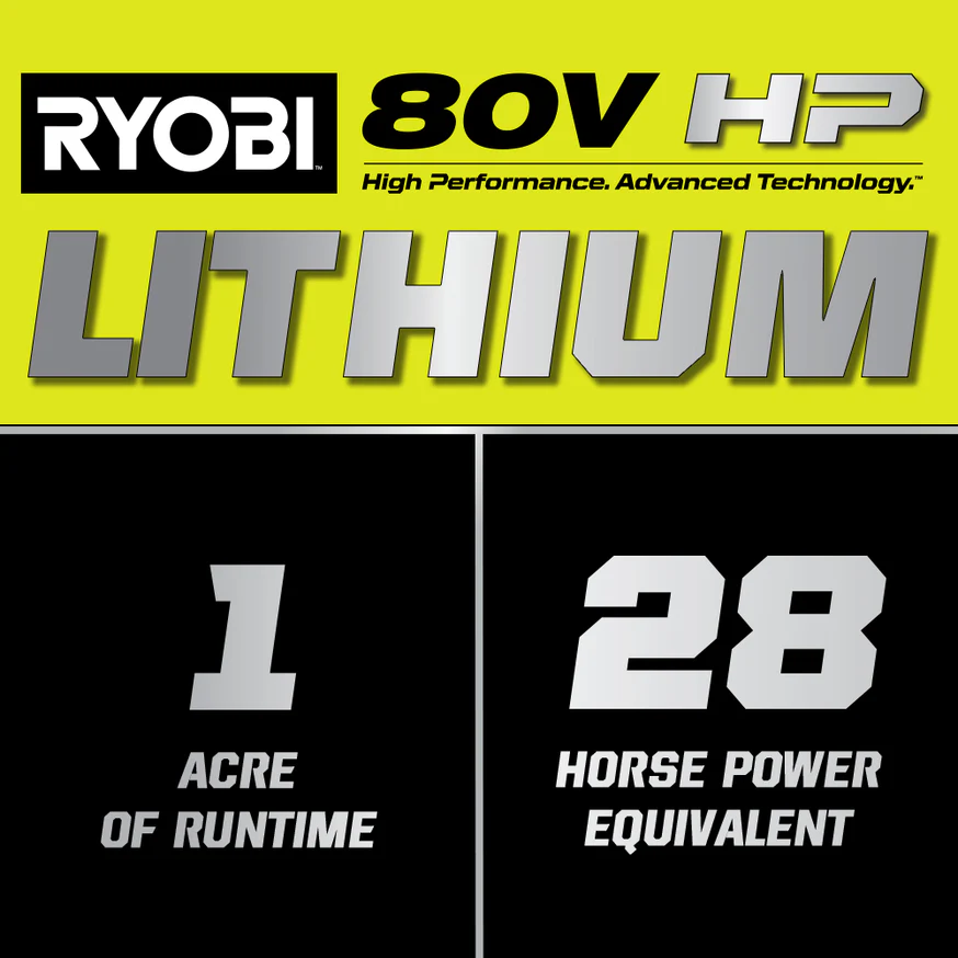 RYOBI 80V HP Brushless 30 in. Battery Electric Cordless Zero Turn Riding Mower with (2) 80V 10 Ah Batteries and Charger