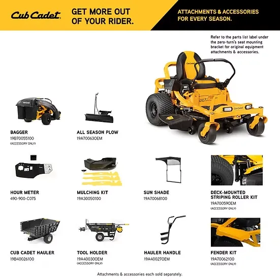 Cub Cadet Ultima ZT1 50 in. Fabricated Deck 23HP V-Twin Kawasaki Zero Turn Riding Lawn Mower